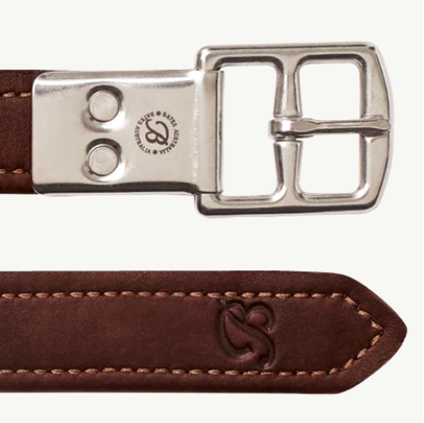 Bates Stirrup Leathers with Heritage Leather
