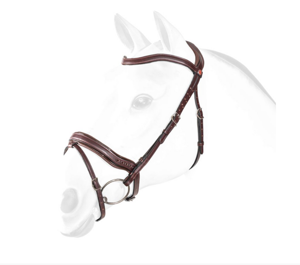 Equipe No Stress Snaffle Bridle with Anatomical Noseband and Browband