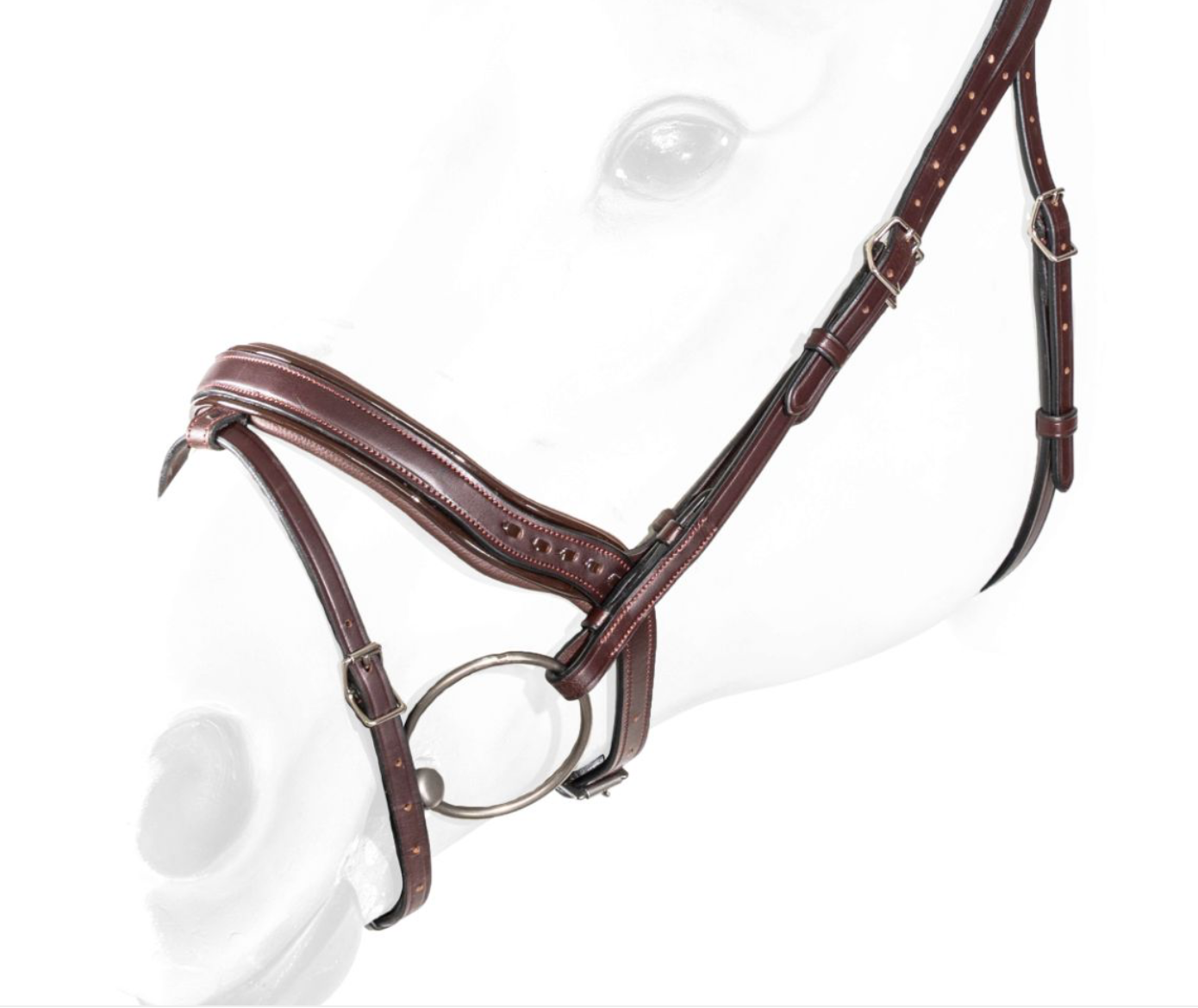 Equipe No Stress Snaffle Bridle with Anatomical Noseband and Browband